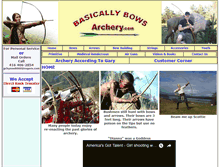 Tablet Screenshot of basicallybowsarchery.com